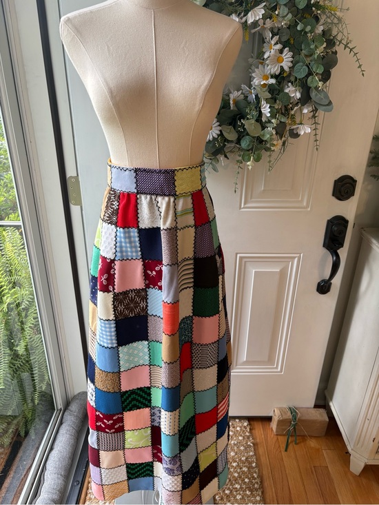 American Vintage Dresses & Skirts - American Vintage 70’s  Patchwork Maxi Skirt in Multi Colors